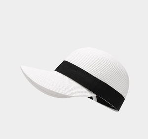 Casquette à visière OEM pour femmes Parasol décontracté pliable à large bord visière casquette de paille été extérieur plage protection solaire seau chapeau de paille - Product Image 6