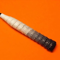 Bande adhésive personnalisée en cuir PU pour raquettes de badminton, tennis et cannes à pêche – Antidérapante, absorbant la transpiration, design dégradé à côtes