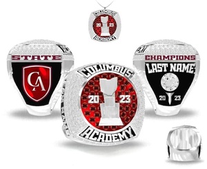 2026 Custom Rose Gold Plated Alloy Football Basketball Baseball Sports Usssa Championship <b>Rings</b> - Product Image 2