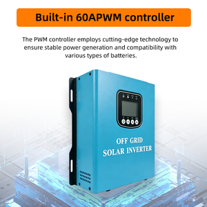 Convertisseur solaire hybride avec contrôleur <span class=keywords><strong>de</strong></span> <span class=keywords><strong>charge</strong></span> 3 kW 3000 W 60 A haute fréquence pour systèmes photovoltaïques hors réseau et stockage domestique - Product Image 2