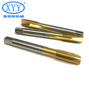 Hesheng 1 jeu de tarauds à filetage manuel HSS avec revêtement titane M3 M4 M5 M6 <span class=keywords><strong>M8</strong></span>, tarauds à filetage à cannelures droites, fraises - Product Image 5