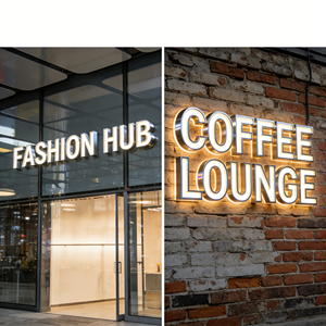 Letreros Comerciales Personalizados con Tiras LED <span class=keywords><strong>de</strong></span> Doble Cara Iluminadas por Delante <span class=keywords><strong>y</strong></span> por Detrás, <span class=keywords><strong>Acero</strong></span> Inoxidable Acrílico, Edificios <span class=keywords><strong>de</strong></span> Centros Comerciales, Publicidad Exterior IP65 - Product Image 2