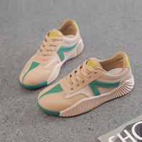 Nouvelles chaussures de plateforme Joker respirantes, sport, décontractées, course à pied, marche, tendance mode, résistantes aux chocs, antidérapantes, lacets, dessus en PU