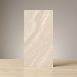 Sabia Crema Washed Stone Terrazzo Porcelain Tiles 600x1200mm <b>Matte</b> Surface for Contemporary Spaces - Product Image 4