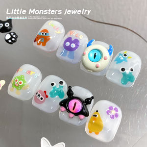 เครื่องประดับตกแต่งเล็บ 3 มิติ สไตล์ใหม่สุดฮิต ลายตาปีศาจ น่ารัก สไตล์มอนสเตอร์และแมว สำหรับร้านเสริมสวย - Product Image 3