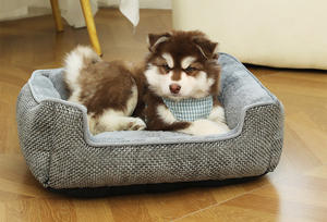 CocheFamilia luxe Portable XL grand <span class=keywords><strong>lit</strong></span> pour <span class=keywords><strong>chien</strong></span> <span class=keywords><strong>de</strong></span> compagnie motif solide Style moderne voyage Camping <span class=keywords><strong>lit</strong></span> petits animaux toutes les saisons haute - Product Image 6