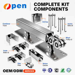 Kit de roulettes <span class=keywords><strong>pour</strong></span> <span class=keywords><strong>portail</strong></span> <span class=keywords><strong>coulissant</strong></span> cantilever, roulettes robustes avec support de rail <span class=keywords><strong>pour</strong></span> <span class=keywords><strong>quincaillerie</strong></span> de porte coulissante extérieure - Product Image 2