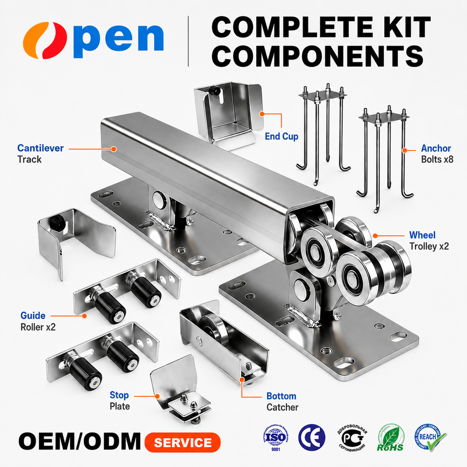 Open Cantilever Sliding Gate Wheel Kit Heavy Duty Gate Roller with ...