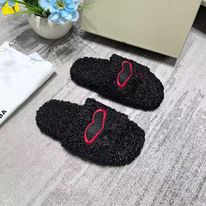 Ciabatte di Lusso con Plateau per Donne, Scarpe <span class=keywords><strong>Calde</strong></span> Ricamate e Pelose - Product Image 3