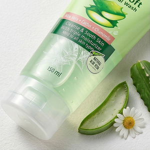 Y628 YOKO BABY SOFT ALOE FACIAL WASH 150Ml Gel nettoyant pour le visage à base d'extraits naturels d'aloe vera, de cactus, de camomille, pour tous types de peau - Product Image 6