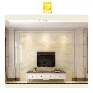 Beyaz yapay mermer taş tv arka plan duvar paneli tasarımı ev için