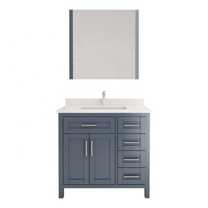 Luxury Waterproof Solid Wood Closeout <strong>Bathroom</strong> With Mirror Double 2 Basin <strong>Sink</strong> Cabinet for Bath Vanity <strong>Unit</strong> - Product Image 6