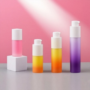 Customized Hot Selling Matte Frosted Colorful Hair Oil <b>Bottles</b> Cosmetic Airless Containers Airless <b>Pump</b> <b>Bottle</b> for Skincare - Product Image 4