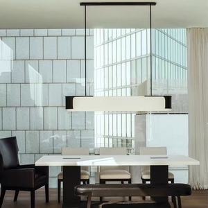 Modern Rectangle Pendant Light Led Black Body For Restaurant <b>Kitchen</b> <b>Bar</b> <b>Table</b> Lighting - Product Image 3