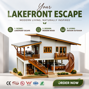 Casa Contenedor Expandible <span class=keywords><strong>de</strong></span> Dos Pisos <span class=keywords><strong>de</strong></span> 20 y 40 Pies, Cabaña Prefabricada con Paneles <span class=keywords><strong>de</strong></span> <span class=keywords><strong>Madera</strong></span>, Metal y Plástico para Jardín, Campamento, Casa <span class=keywords><strong>de</strong></span> Huéspedes u Oficina - Product Image 1