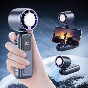 Turbo Handheld <b>Fan</b> High Speed Portable <b>Mini</b> Cold Compress Cooling Foldable Neck Hanging Outdoor Rechargeable 7000mAh Battery - Product Image 3