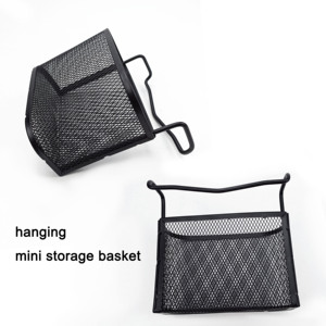 Cesta de almacenamiento de 2 niveles con soporte para el hogar, organizador de cajón deslizante, <span class=keywords><strong>Mini</strong></span> cesta colgante, color negro mate - Product Image 3