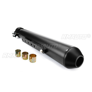 Tubo de Escape Universal para Motocicleta, Estilo Cafe Racer, Sistema de Escape Modificado con Soporte Deslizante Mate para Honda/Yamaha/Suzuki - Product Image 3