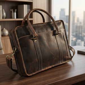 Sacs pour ordinateur portable en cuir véritable noir imperméable, style coréen, usage quotidien, pour hommes et femmes, bureau, affaires, voyage, portables - Product Image 1