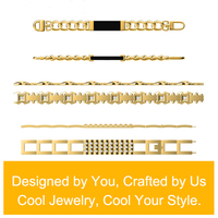Bracelet en acier inoxydable plaqué or hypoallergénique personnalisé COOL pour femmes, hommes et enfants
