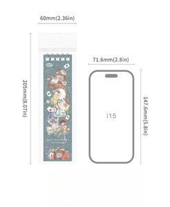 50 feuilles par paquet, livre d'autocollants découpés en PET sur le thème des contes de fées, Alice au pays des merveilles, grande capacité - Product Image 5