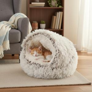 Cucce Invernali in Peluche Caldo per Gatti e Cani, Tane per Dormire, Letti per Animali Domestici per Soggiorno e Camera da Letto, Tappetini in Peluche per Animali - Product Image 3