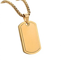 Collier Pendentif Tendance de Marque, Luxe Léger, Polyvalent, Créatif, Brillant, Électroplaqué, en Acier Inoxydable, Chaîne à Maillons Géométriques pour Homme