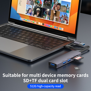 New USB 3.0/Loại C HUB Docking Station 5 trong 1 Multi-Port Adapter với USB 3.0 /2.0 SD (TF) Cổng Đầu đọc thẻ cho MacBook Pro - Product Image 6
