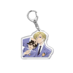 พวงกุญแจอะคริลิคตั้งโต๊ะรูปนักเรียนน่ารักจาก Ouran High School Host Club ตัวละคร ทามากิ ฮารุฮิ และ คิโยยะ ฮิคารุ คาโอรุ สำหรับตกแต่งกระเป๋า - Product Image 5