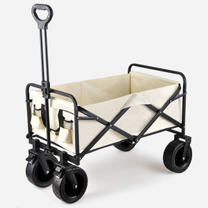 Outdoor Großhandel Klapp camp Wagen Garten wagen 4 Rad Camping wagen Kids <span class=keywords><strong>Beach</strong></span> Tragbare Lagerung Handwagen - Product Image 1