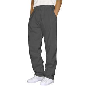 Joggers urbains personnalisés pour hommes Pantalon de survêtement avec bas ouvert jambe droite décontracté coupe ample course à pied athlétique pantalon en jersey avec poches - Product Image 5