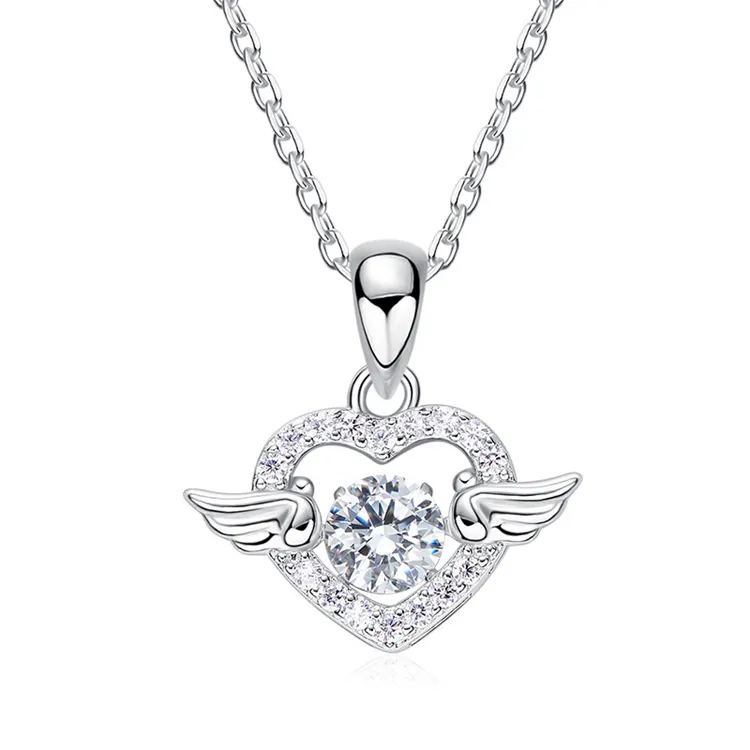 Кристаллами от Swarovski женское ожерелье бижутерия S925 серебро крылья ангела