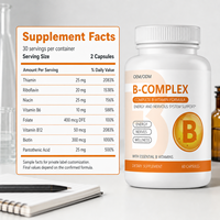 Capsules de complexe B à formule personnalisée, complément nutritionnel quotidien pour la vitalité, fournisseur OEM ODM de produits à marque privée