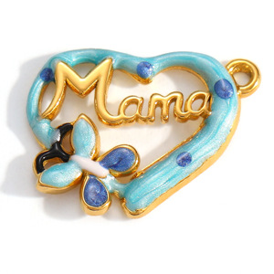 SUMMLY Vente en gros de pendentifs en forme de cœur coloré, de poisson et de <span class=keywords><strong>chat</strong></span> pour la fête des mères, plaqués <span class=keywords><strong>or</strong></span> 18 carats, en acier inoxydable, bijoux tendance - Product Image 2