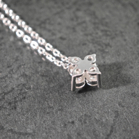 Collier pendentif trèfle porte-bonheur élégant en moissanite GRA pour femme, en argent sterling 925 plaqué rhodium, cadeau d'anniversaire
