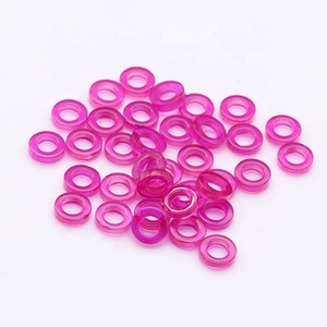 주문을 받아서 만들어진 <span class=keywords><strong>5</strong></span> # 루비 빨간 강옥 직경 <span class=keywords><strong>5</strong></span>.85mm 구멍 3.3mm 둥근 관 보통 인공적인 원석 - Product Image 2