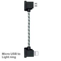 Câble de télécommande pour drone à angle droit Micro USB vers Micro B IOS 5A Charge rapide en nylon DJI Spark Mavic Pro Air Mini