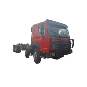 Sinotruck HOWO Used 8x4 Cargo Truck Chassis Include Engine Without Cargo Box Diesel Engine Lorry Chassis for Sale