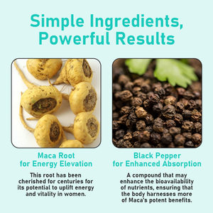 Cápsulas de raíz de maca silvestre, suplemento energético en tabletas, potenciador natural de vitalidad para mujeres, bienestar hormonal y emocional. - Product Image 6