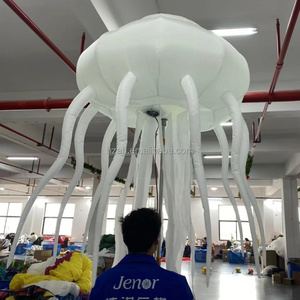 Ballon <span class=keywords><strong>géant</strong></span> lumineux LED en forme d'animal marin, facile à installer, durable, décoration de plafond de 8 à 10 pieds, méduse gonflable en tissu Oxford, télécommande - Product Image 5