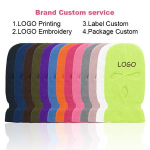 Série Halloween Balaclava Custom Winter Knitted 3 Buracos Balaclava Ski Mask Full Face Cover - Product Image 5