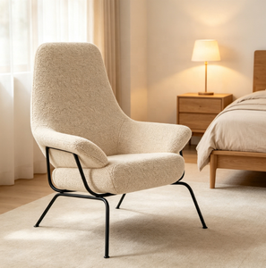 <span class=keywords><strong>Fauteuil</strong></span> <span class=keywords><strong>d</strong></span>'appoint moderne à dossier haut pour salon, <span class=keywords><strong>fauteuil</strong></span> rembourré avec structure <span class=keywords><strong>en</strong></span> métal noir, chaise longue de <span class=keywords><strong>d</strong></span>étente pour la maison et l'hôtel - Product Image 4