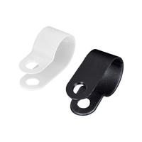 Serre-câble de type R réutilisable en nylon, attache-câble, organisateur de câblage, accessoires de fixation, noir/blanc, 100 pièces/sac