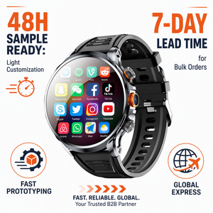 Montre connectée Android 4G H18 avec écran de 1,85 pouce et batterie de 1100 mAh, caméra, prend en charge iOS, personnalisation <span class=keywords><strong>Fac</strong></span>, modèle 2026 - Product Image 2