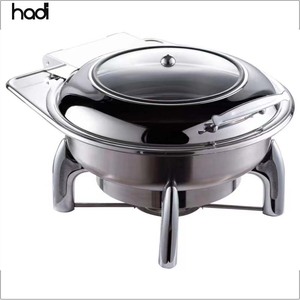Moderno Acero inoxidable Chafer Dish Hadi Glass Top Factory Venta al por mayor Lanzadera hidráulica eléctrica Económicamente Hotel <span class=keywords><strong>Restaurante</strong></span> - Product Image 1