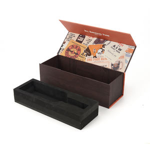 Emballage en papier rigide durable, écologique, recyclable, de haute qualité, avec impression de dessin animé orange sur fond rouge, magnétique - Product Image 2
