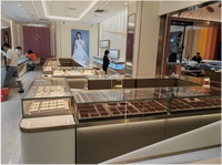 Derniers bijoux en or modernes de luxe et vitrines pour lunettes Taille/couleur personnalisable Utilisation dans le centre commercial