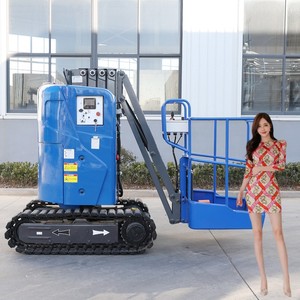 Plataforma de trabajo aéreo hidráulica autopropulsada de 9 metros, 8 metros, 10 metros, elevador de mástil Vertical, elevador de mástil Personal - Product Image 4