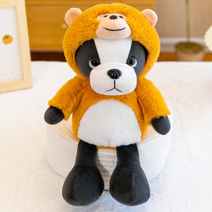 35cm Super Kawaii bouledogue français jouets en peluche canard singe lapin vache Crocodile Costumes cadeaux créatifs pour les enfants - Product Image 3
