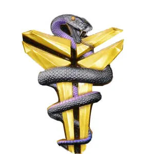 Logo Kustom Black Mamba Spirit Logo Pria Vintage Snake 3D Basketball Lembut Enamel Lapel Pin